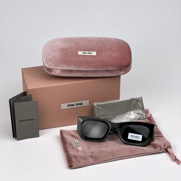 NEW Miu Miu MU09WS 1AB5S0 Black Grey Cat Eye Women Sunglasses main image 9